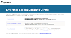 Desktop Screenshot of licensing.nuance.com