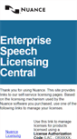 Mobile Screenshot of licensing.nuance.com